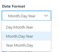 Date Settings screenshot