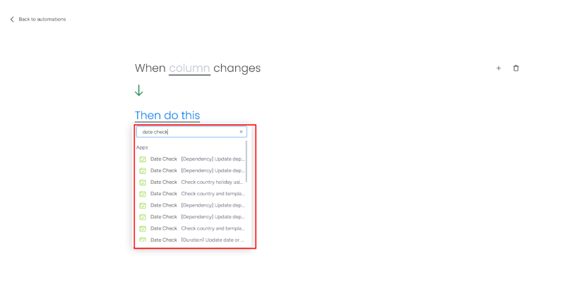Automations screenshot